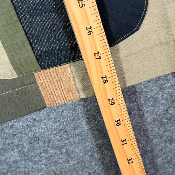 La Reunion Jacket Patchwork Stripe Boho Mixed Material Womens Sz Large Oversize - Picture 9 of 13